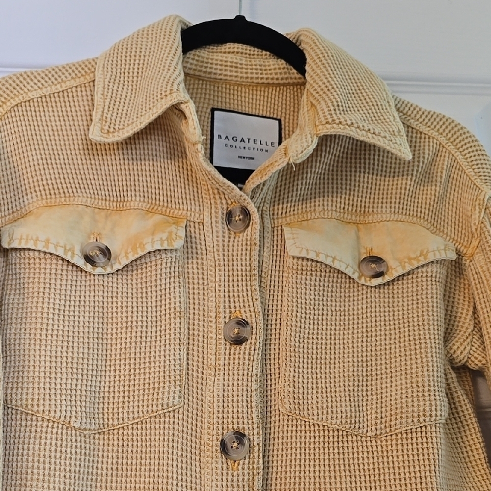 BAGATELLE XS Women's Yellow Plaid Jacket